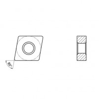 Пластина токарная для получист./получерн. обработки углеродистых и легированных сталей Пластина токарная для получист./получерн. обработки углеродистых и легированных сталей