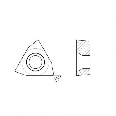 Пластина токарная для чистовой обработки углеродистых сталей и чугуна