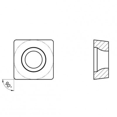 Пластина токарная для получист./получерн. обработки нержавеющих сталей