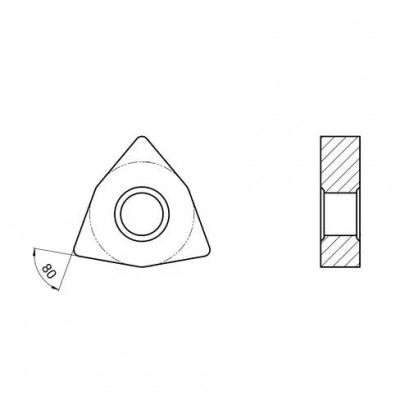 Пластина токарная для черновой обработки чугуна