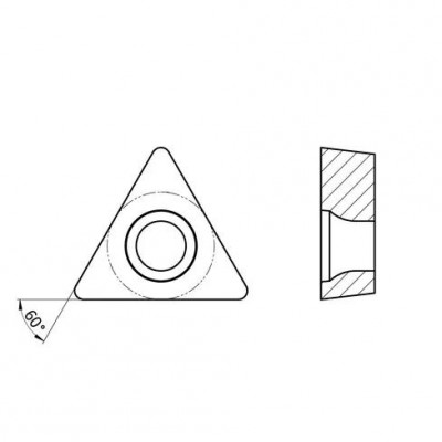 Пластина токарная для чистовой обработки нержавеющих сталей и жаропрочных сплавов