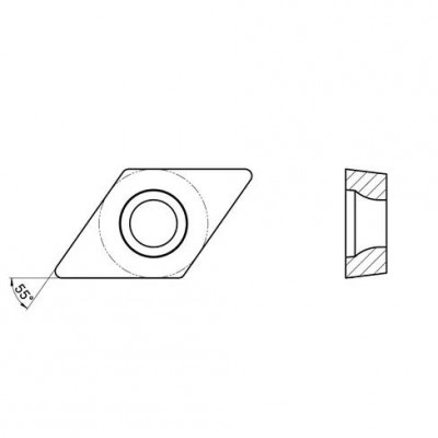 Пластина токарная для получист./получерн. обработки углеродистых и легированных сталей