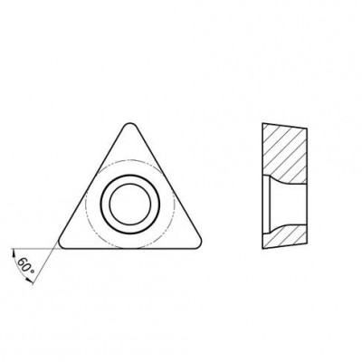 Пластина токарная для получист./получерн. обработки алюминиевых и медных сплавов, цветных металлов