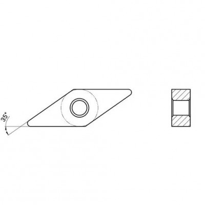 Пластина токарная для чистовой обработки жаропрочных сплавов