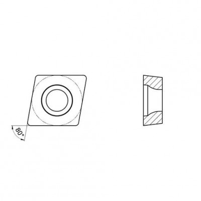 Пластина токарная для получист./получерн. обработки углеродистых и легированных сталей