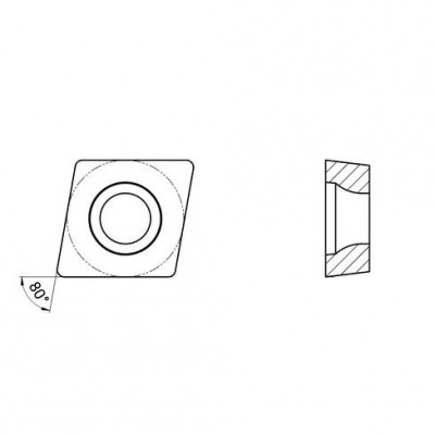 Пластина токарная для получистовой обработки нержавеющих сталей