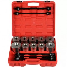 Набор оправок для выпрессовки и запрессовки сайлентблоков универсальный, 27 предметов