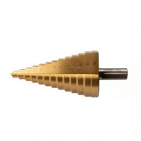 Сверло ступенчатое 6,0-40,0 мм, 16 ступеней, HSS, TiN Сверло ступенчатое 6,0-40,0 мм, 16 ступеней, HSS, TiN