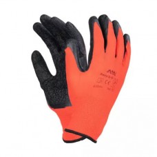 Перчатки нейлон с рифленым латексным покрытием