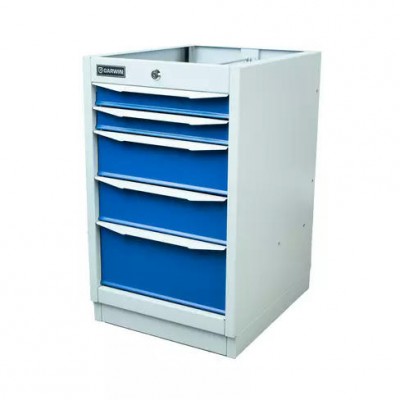 Тумба для верстака 5 ящиков синяя RAL5005  GARWIN INDUSTRIAL 004112-5005