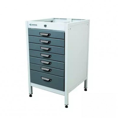 Тумба 7 ящиков Standart, без крышки, светло-серый каркас, серая дверца, 7035+7011  GARWIN PRO MST-T7-7035-7011 Тумба 7 ящиков Standart, без крышки, светло-серый каркас, серая дверца, 7035+7011  GARWIN PRO MST-T7-7035-7011