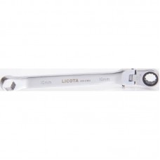 Licota ARW-07M10 Ключ трещоточный гибкий с фиксацией и накидной 6гр. 15° 10 мм