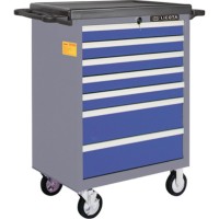 Licota AWX-2603BTSBK02 Тележка инструментальная 366 пр., 7 полок, пласт. стол., ложемент-кейс, сине-серая