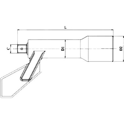GARWIN 533010-2-34 Удлинитель для мультипликатора; 3/4”; 230 мм