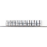 Licota TBS-22002 Набор торцевых головок 1/4" 12 гр. 3/16"-9/16" 10пр. на линейке