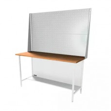 Верстак серии Standart, 1600 мм, фанера, экран 1000 светло-серый (7035) Верстак серии Standart, 1600 мм, фанера, экран 1000 светло-серый (7035)