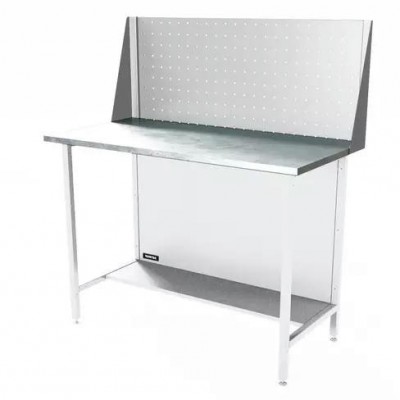 Верстак серии Standart, 1200 мм, оцинк, экран 500, светло-серый (7035) Верстак серии Standart, 1200 мм, оцинк, экран 500, светло-серый (7035)