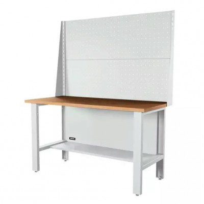 Верстак серии Industrial, 1500 мм, фанера, экран 1000, светло-серый (7035)