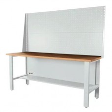 Верстак серии Industrial, 2000 мм, фанера, экран 1000, светло-серый (7035) Верстак серии Industrial, 2000 мм, фанера, экран 1000, светло-серый (7035)