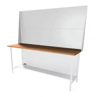 Верстак серии Standart, 2000 мм, фанера, экран 1000 светло-серый (7035)