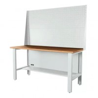 Верстак серии Industrial, 1700 мм, фанера, экран 1000, светло-серый (7035) Верстак серии Industrial, 1700 мм, фанера, экран 1000, светло-серый (7035)