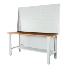 Верстак серии Industrial, 1700 мм, фанера, экран 1000, светло-серый (7035)