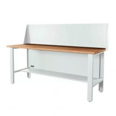 Верстак серии Industrial, 2000 мм, фанера, экран 500, светло-серый (7035) Верстак серии Industrial, 2000 мм, фанера, экран 500, светло-серый (7035)