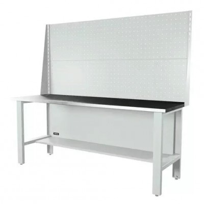 Верстак серии Industrial, 2000 мм, оцинк, экран 1000, светло-серый (7035)