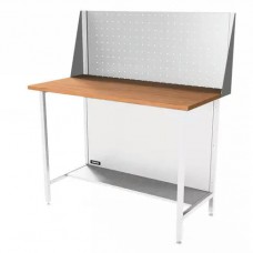 Верстак серии Standart, 1200 мм, фанера, экран 500, светло-серый (7035) Верстак серии Standart, 1200 мм, фанера, экран 500, светло-серый (7035)