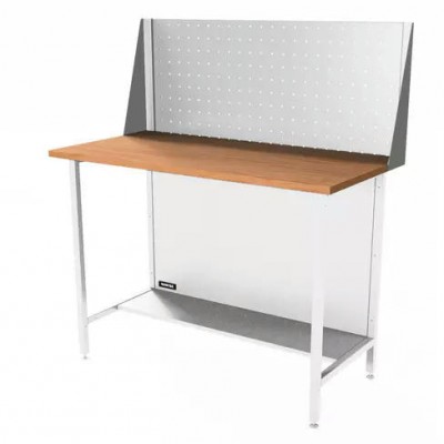 Верстак серии Standart, 1200 мм, фанера, экран 500, светло-серый (7035) Верстак серии Standart, 1200 мм, фанера, экран 500, светло-серый (7035)