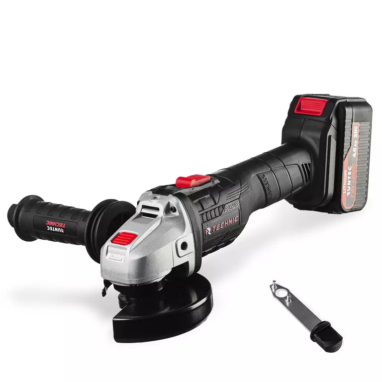 Шлифмашина угловая аккумуляторная RUNTEC TECHNIC 125 мм, 20В, 2*4Ач, 1000Вт