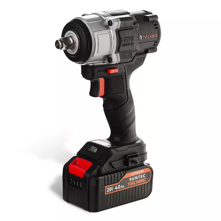 Гайковерт ударный аккумуляторный RUNTEC TECHNIC 1/2", 20В, 2*4Ач, 800Нм