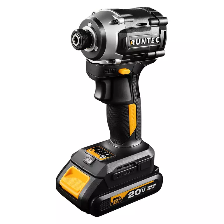 Винтоверт ударный аккумуляторный RUNTEC PRO 1/4", 20В, 2*2Ач, 230Нм