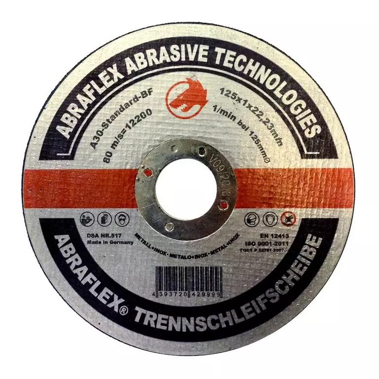 Abraflex УТ0007462 Круг отрезной 125x1,0x22,23 A30 S-BF41 мет/нерж