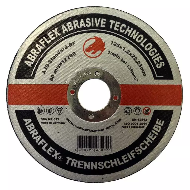Круг отрезной 125x1,2x22,23 A30 S-BF41 мет/нерж Abraflex УТ0007364 