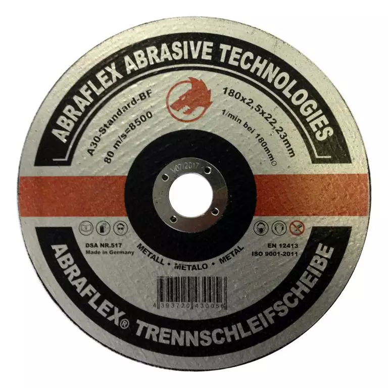 Abraflex УТ0007512 Круг отрезной 180x2,5x22,23 A30 S-BF41 мет/нерж