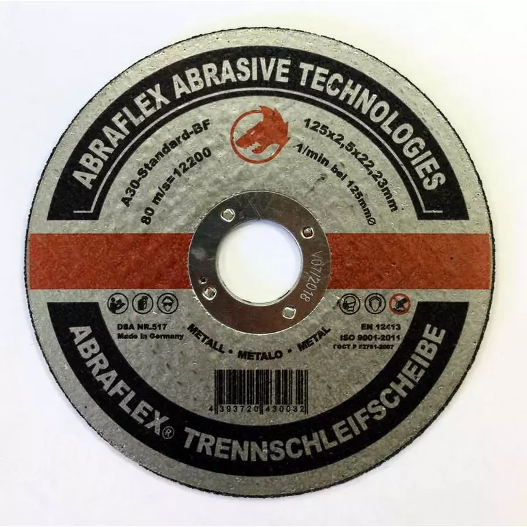 Abraflex УТ0007281 Круг отрезной 125x2,5x22,23 A30 S-BF41 мет