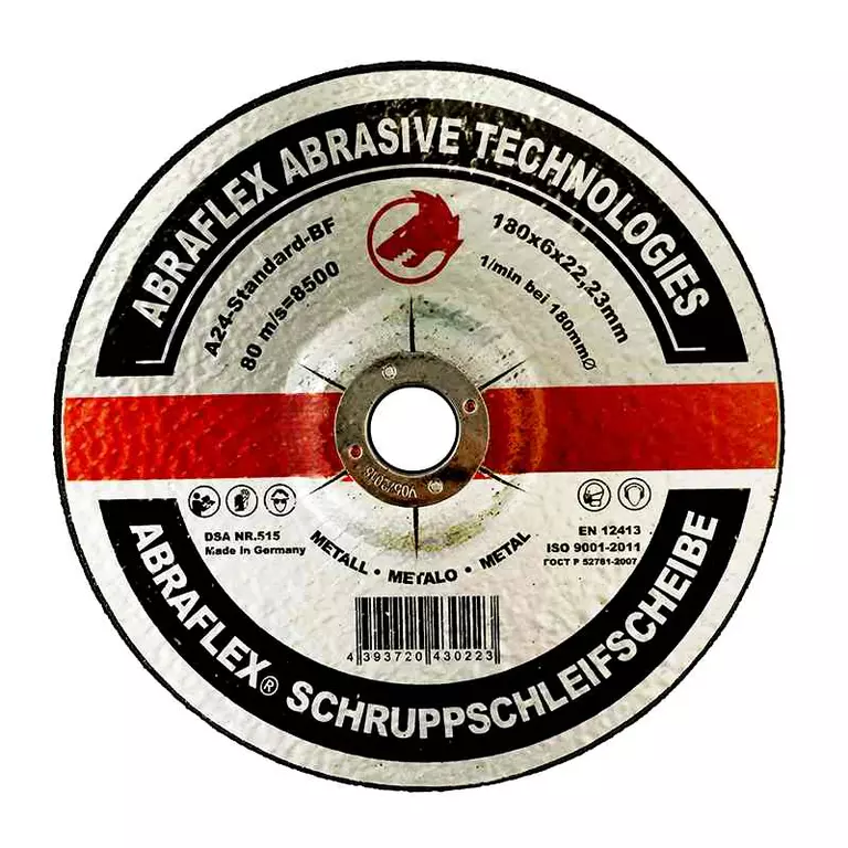 Abraflex УТ0007756 Круг зачистной 180x6,0x22,23 A24 S-BF27 металл