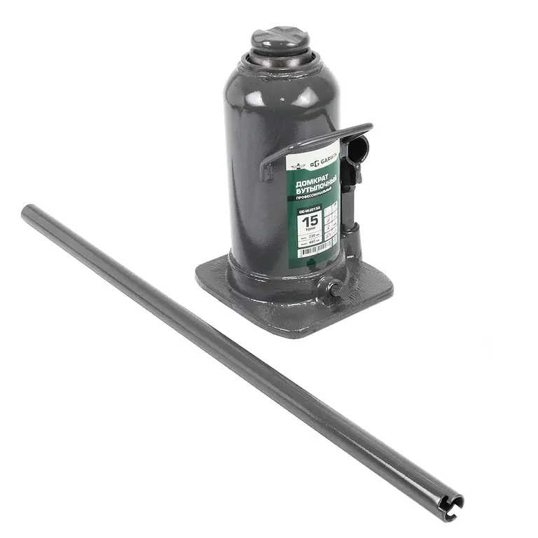 GARWIN GE-WJ015A Домкрат бутылочный профессиональный г/п 15 т, 230-472 мм GARWIN GE-WJ015A Домкрат бутылочный профессиональный г/п 15 т, 230-472 мм
