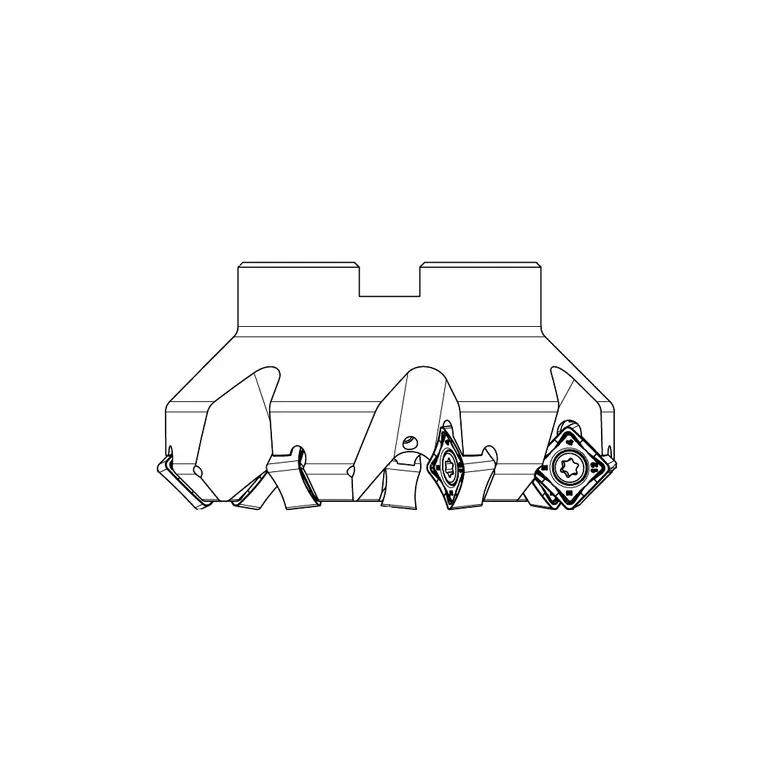 Корпус фрезы торцевой 160 мм, Ap=6.5 мм, Z-10, угол в плане 45°