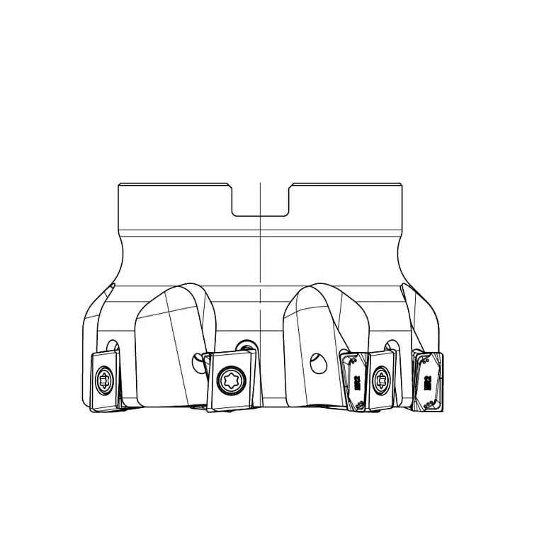 Корпус фрезы для обработки уступов и пазов 50 мм, Ap=12 мм, Z-6, угол в плане 90°