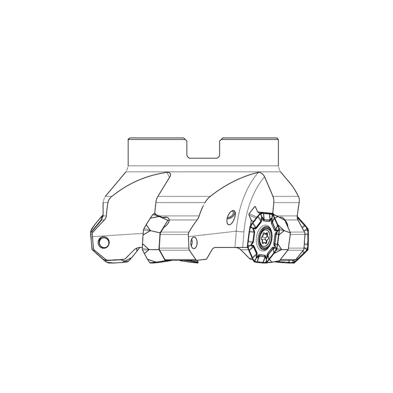 Корпус фрезы торцевой 100 мм, Ap=4,5 мм, Z-6, угол в плане 42°