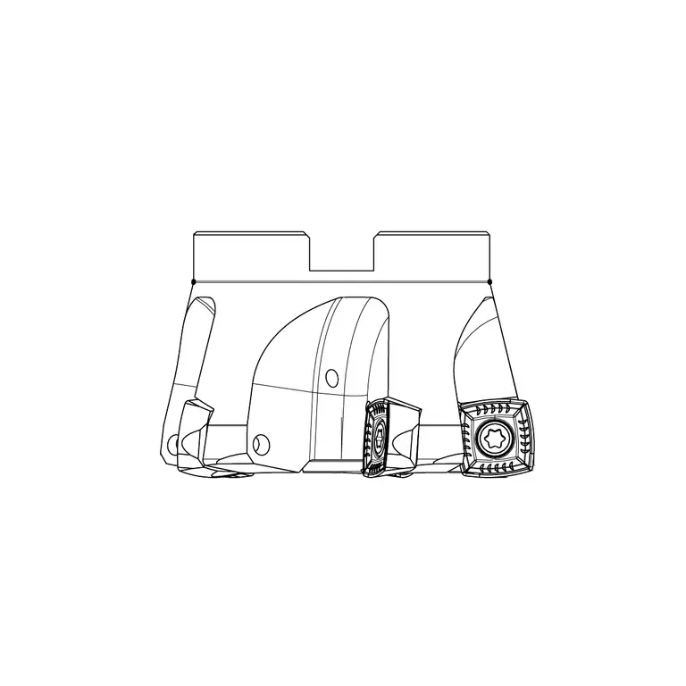 Корпус фрезы High feed 125 мм, Ap=2,5 мм, Z-8, угол в плане 15°