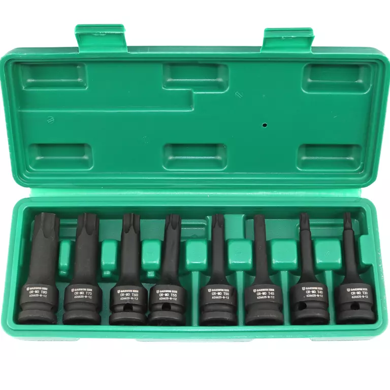 Набор ударных TORX 1/2" 8 пр. T30-T80, 78 мм