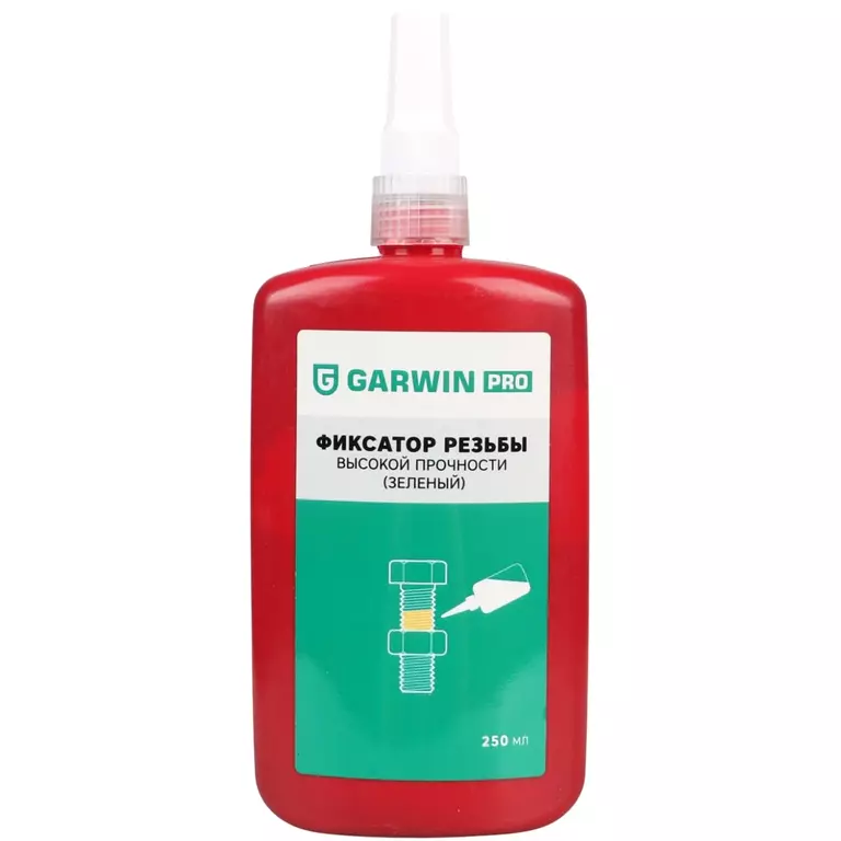 Фиксатор резьбы высокой прочности (зеленый) GARWIN PRO 250мл