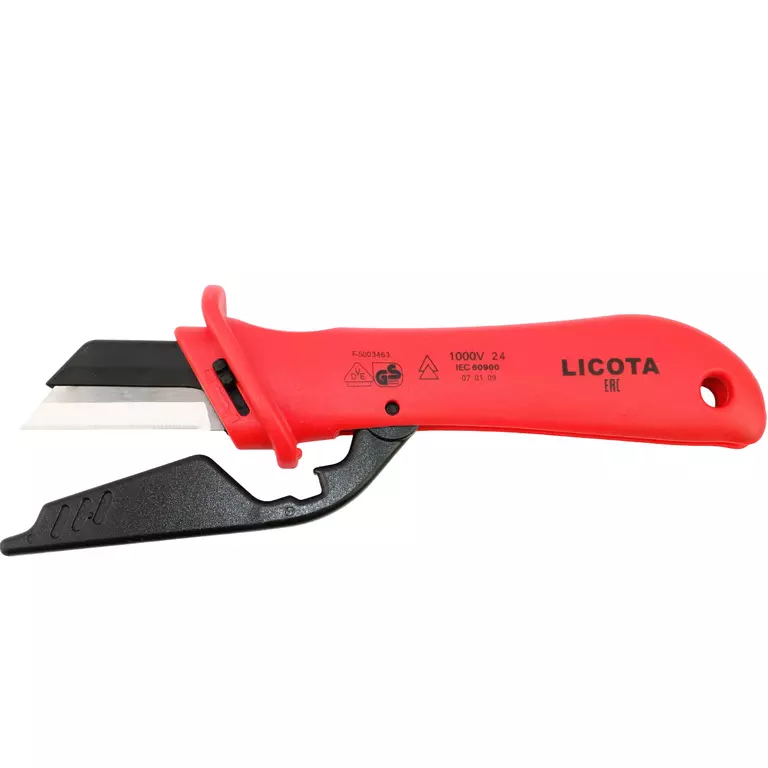 Licota AKD-V009 Нож электрика для снятия изоляции VDE 1000В, с откидной защитой