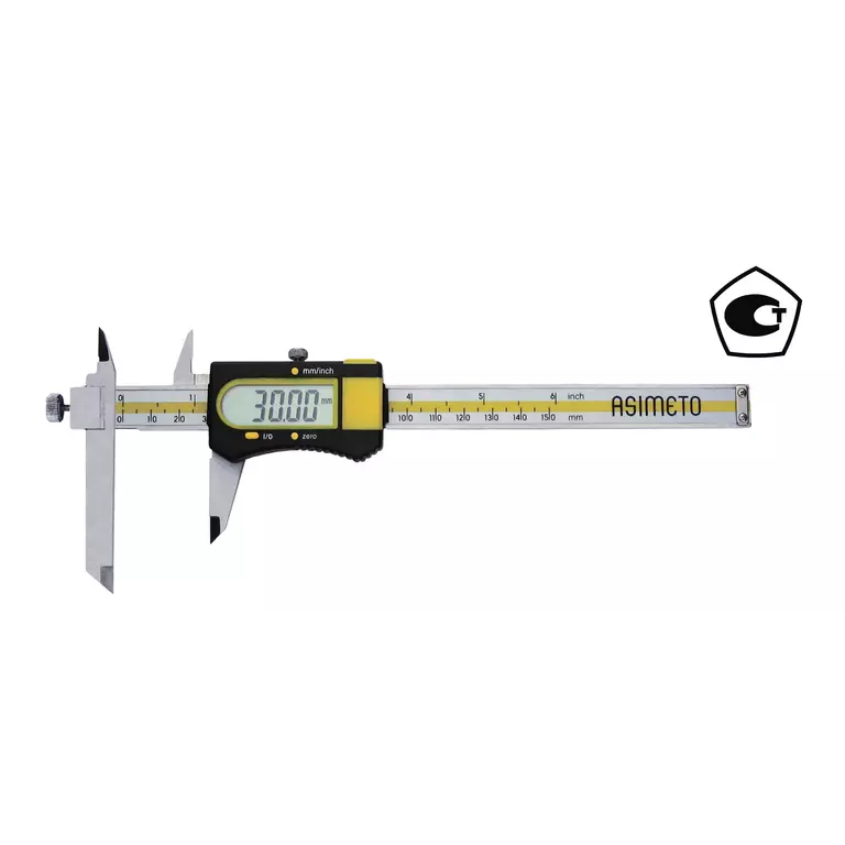 Штангенциркуль цифровой для измерения уступов 0,01 мм, 0-200 мм, ABS, с поверкой