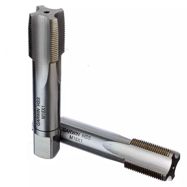 GARWIN GM-TF180100 Метчики ручные M18х1, HSS-G, DIN 2181, 6H, комплект из 2 шт.