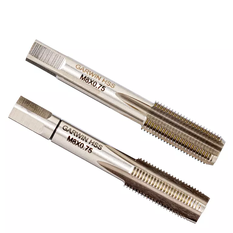 GARWIN GM-TF080075 Метчики ручные M8х0,75, HSS-G, DIN 2181, 6H, комплект из 2 шт.