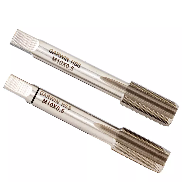 GARWIN GM-TF100050 Метчики ручные M10х0,5, HSS-G, DIN 2181, 6H, комплект из 2 шт.